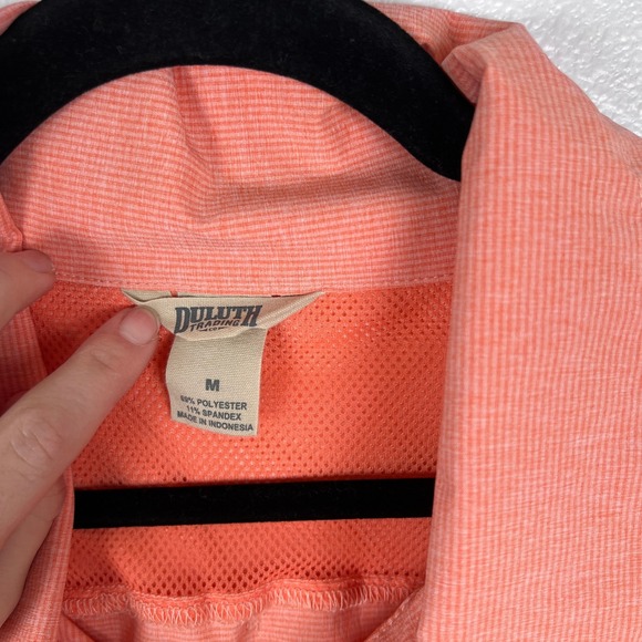 Duluth Women's Snap Front Long Sleeve Shirt Coral Sz M - Picture 2 of 5